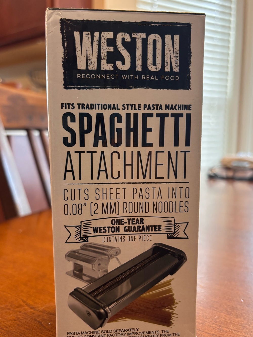 Weston Spaghetti Pasta Machine Attachment 2mm Noodle Cutter Maker Kitchen Tool